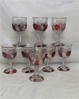8 Indiana Glass Garland Goblets