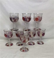 8 Indiana Glass Garland Goblets