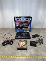 Sega Genesis vintage system with box, game and