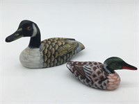 Set Of Hand Painted Wooden Ducks From Japan