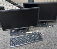 To Dell computer monitor with keyboard