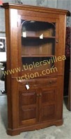 Solid Cherry peg jointed corner cabinet 44x81h