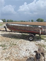 Boat & Trailer with 9.5 Evinrude motor