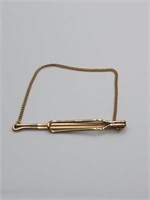 14k Gold Chain Tie Clip Bar