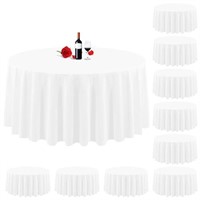 10 Pack Round Table Cloth White Round Tablecloth 1