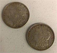(2) 1921-D Morgan Dollar