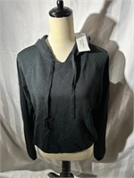 New Calvin Klein sz M soft hooded shirt LS