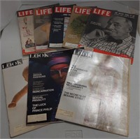 (AB) Vtg Life and Look magazines, assorted years