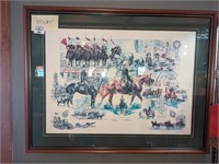 "The Mounted Unit 1886-1986" framed print