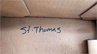 box of local St. Thomas railroad blueprints