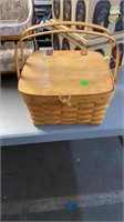 LONGABERGER PICNIC BASKET, 12"X12"X6" (2000)