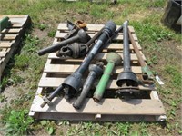 PALLET OF PTO SHAFTS AND PINTLE HITCH