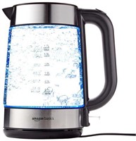 Amazon Basics Electric Glass and Steel Hot Tea Wat