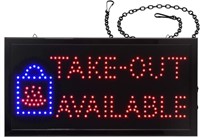 Alpine LED Take Out Sign 19x10