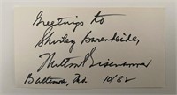 Penn State President Milton Eisenhower signed note