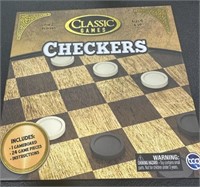 Classic Games CHECKERS Gameboard w/ Checkers NEW