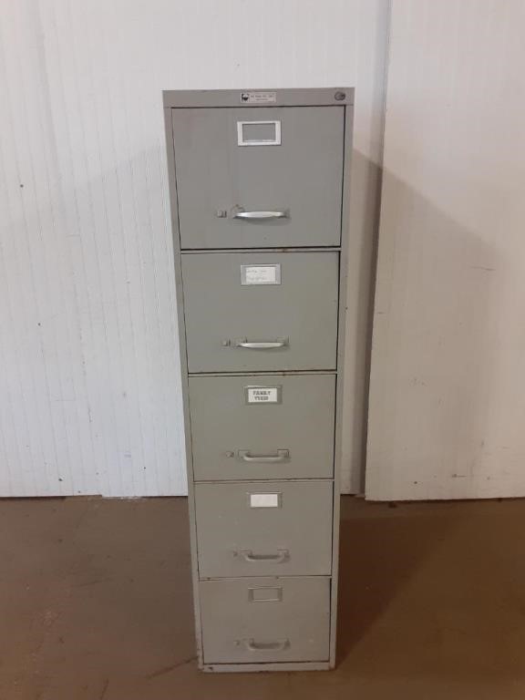 5-Drawer File Cabinet 59" Tall