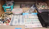 Huge New Jewelry Findings Lot w/ cases & storage
