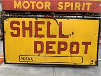 Shell Depot Enamel Sign 6x3