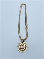 14K GOLD NECKLACE AND RELIGIOUS PENDANT 5.2 GRAMS
