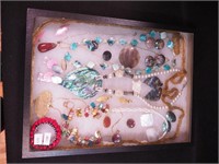 Container of jewelry: abalone, mother of pearl,