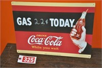 Contemporary Coca-Cola tin sign, 16"x11", no date