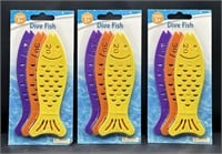 3pkgs of DIVE FISH Pool Toy 3ct Per Package