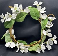 White Faux Floral Garland Decoration