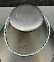 Beautiful sterling and turquoise choker style