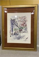 Vintage framed and matted John Haymson print