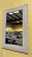 Modern style wall mirror with heavy composite