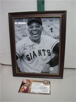 Willie Mays 8 x 10 Framed Signed Photo