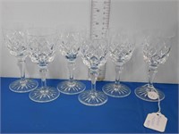 6 WEBB CRYSTAL WINE GLASSES