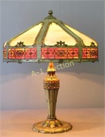 Vintage Slag Panel Overlay Lamp