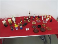 Purfume bottles,ash trays and figurines