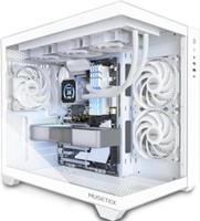 MUSETEX ATX PC Case  3 Fans  360MM RAD  White  Y6