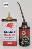 Texaco & Mobile Home Oil Cans