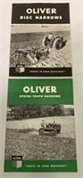 2 Brochures-Oliver Disc & Spring Tooth Harrows