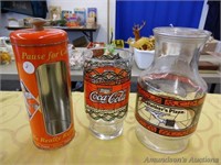 Coca-Cola Godfathers Carafe, Cup, Straw Dispenser