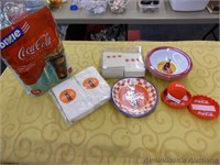 Coca-Cola Plastic Cups, Napkins, Small Game