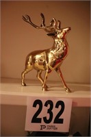 (8" Tall) Brass Deer Figure (Rm 7)