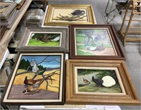 5 framed paintings-Local Artist Dean Haddock