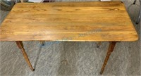 Folding oak sewing table
