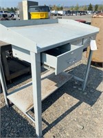 Metal Shop table,4' X 2.5" X43"H