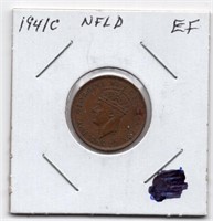 1941 Newfoundland 1 Cent Coin