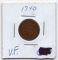 1940 Newfoundland 1 Cent Coin