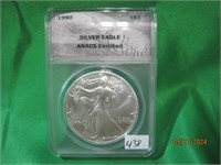 MS69 Silver Eagle 1990