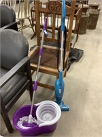 Spin mop and Bissell featherlight