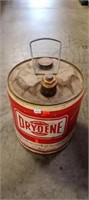 Vintage DryDene Motor Oil 5 Gallon Metal Can.