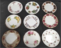 9 Royal Albert plates, box lot